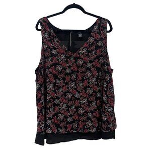 Women’s Torrid Blouse Tank‎ Top Size 2 Pink Blush 2X Formal Floral